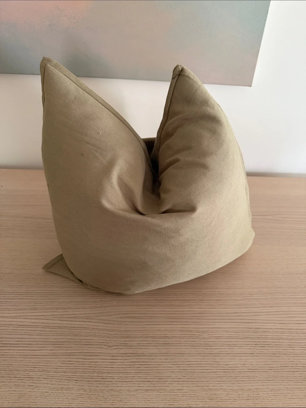 IKEA Olive Green Square Accent Pillow